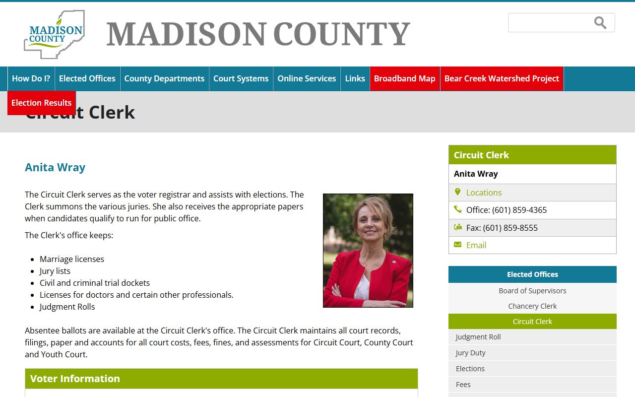Madison County Circuit Clerk court records page