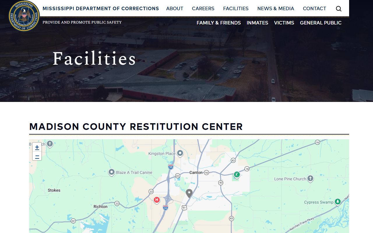Madison County Restitution Center MDOC facility page