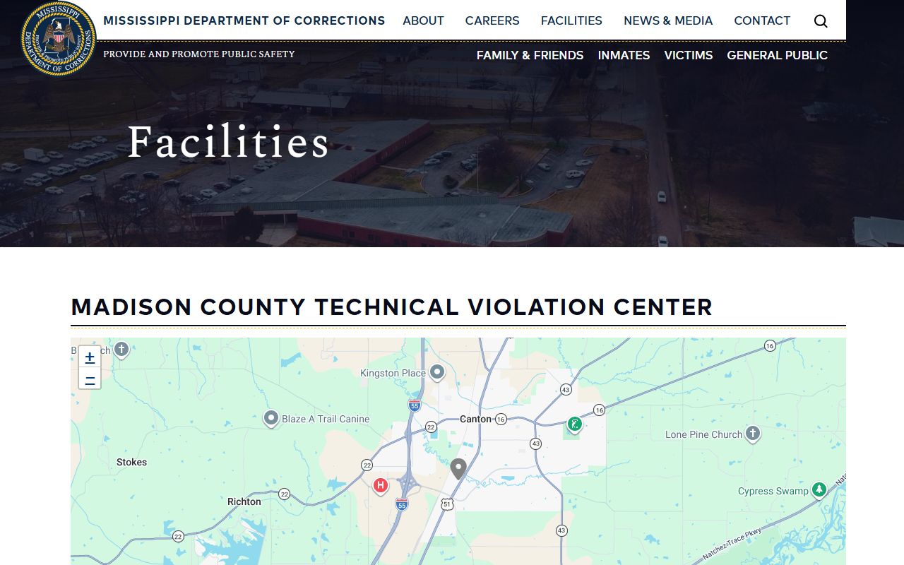 Madison County Technical Violation Center MDOC facility page